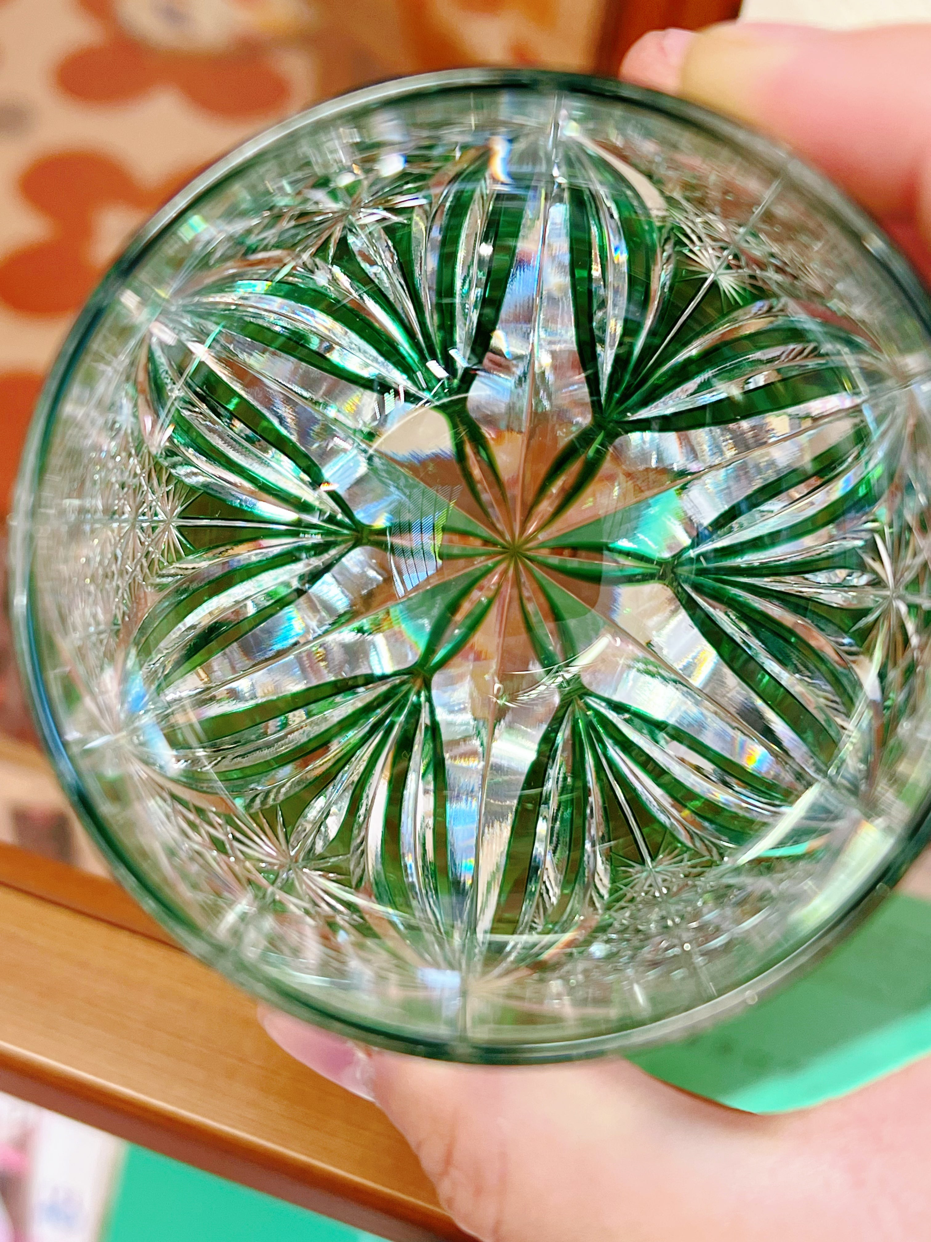 日本KAGAMI 江户切子 伝統工芸士  威士忌酒杯 T428-3006CGR 320ml