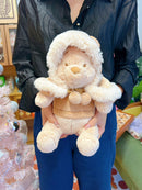 Tokyo Disney 东京迪斯尼 冬季限定奶茶噗噗公仔 维尼 pooh 帽子可以脱下来