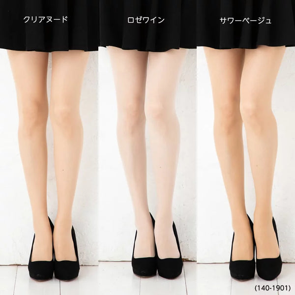 日本fukuske福助 满足系段阶式微压设计 丝袜 连裤袜 一包3双  M～L（身高165cm以内可以穿，clear nude，自然裸色）