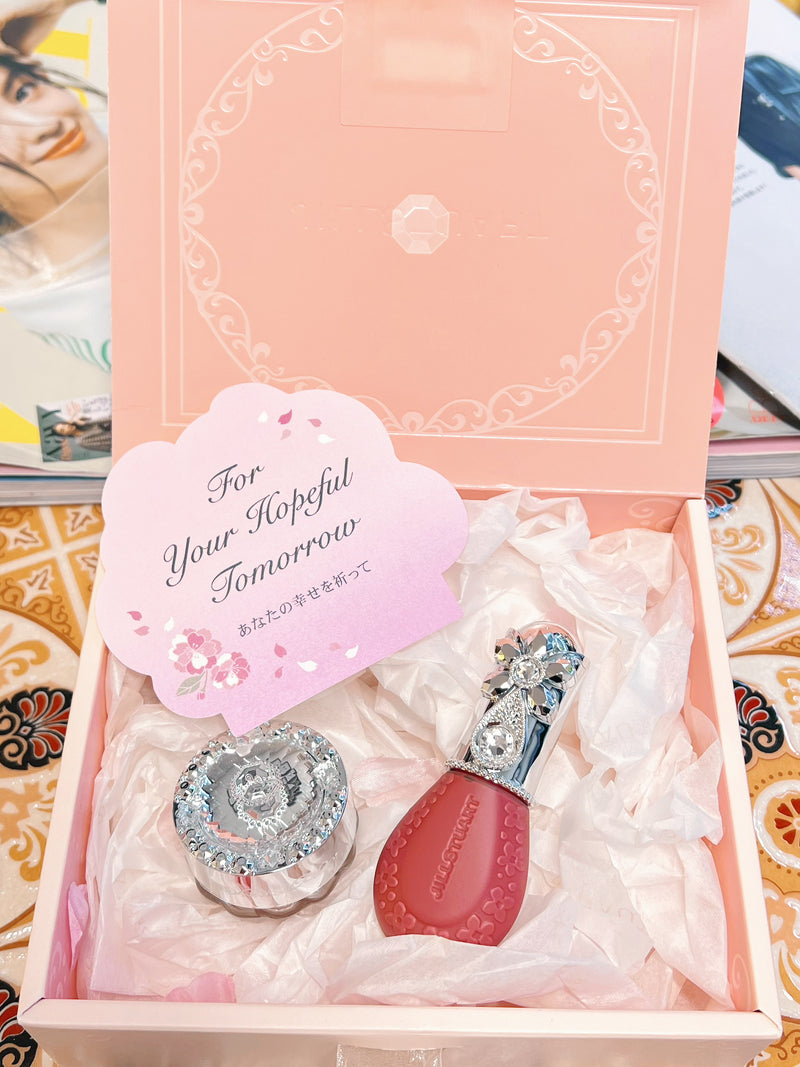 日本JILL STUART 樱花季套装礼盒 内含 樱花唇颊唇釉两用#07 +珠光眼影膏 #09