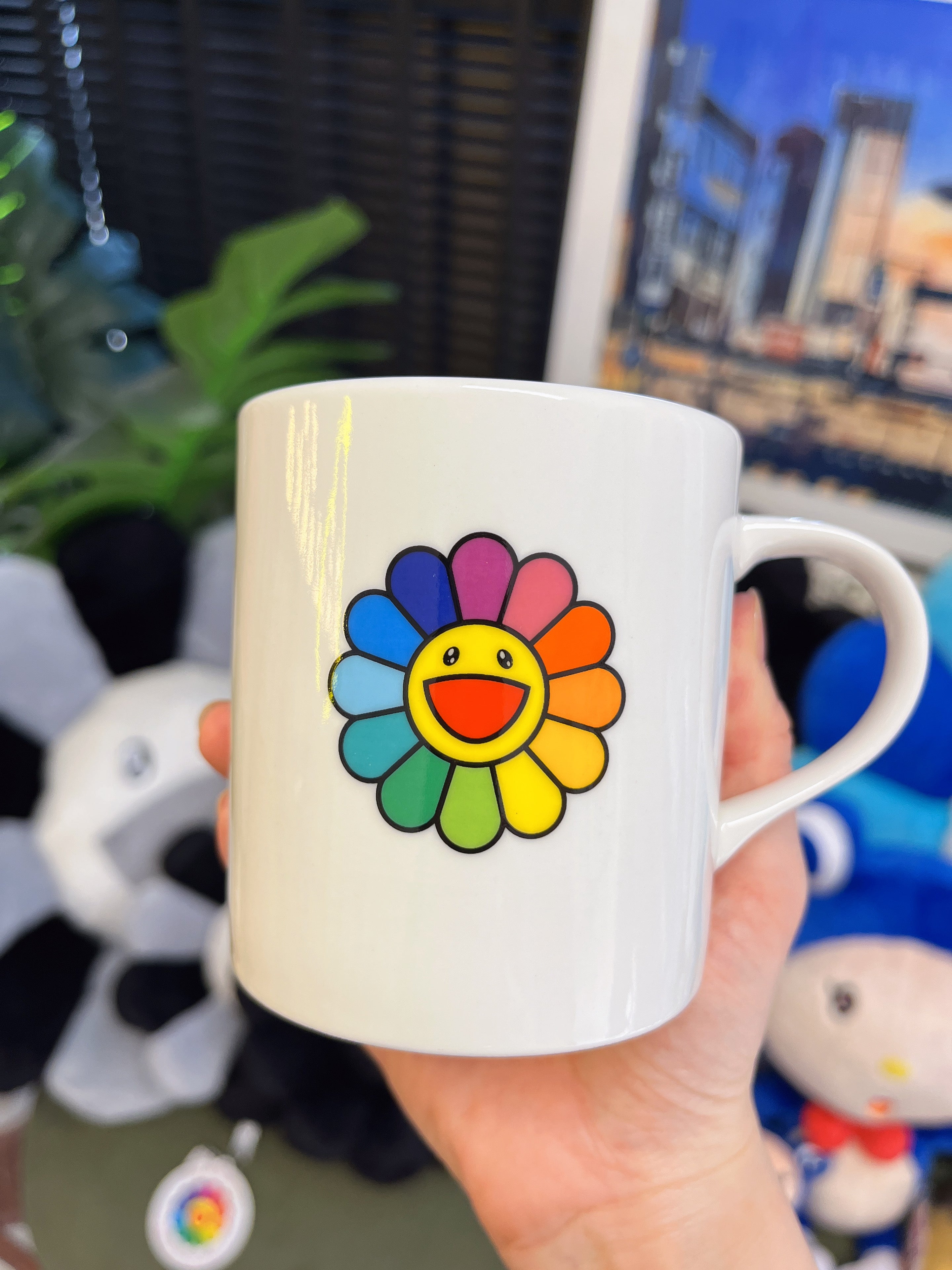 村上隆Takashi Murakami 白色双面太阳花 陶瓷杯