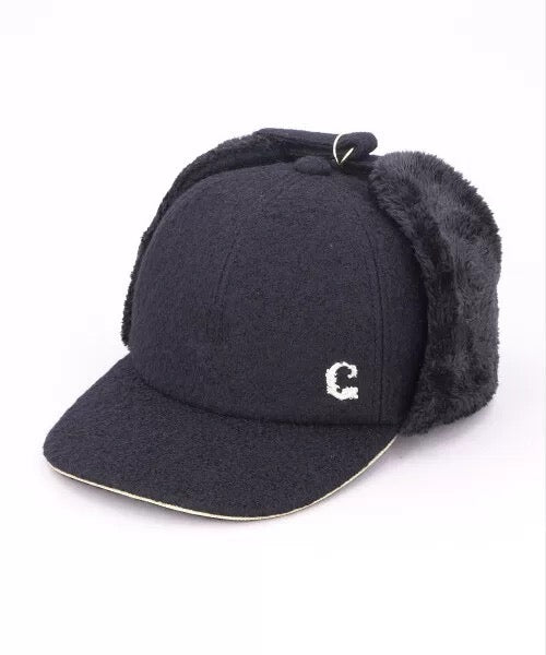 日本CA4LA  秋冬护耳棒球帽 均码 black/white