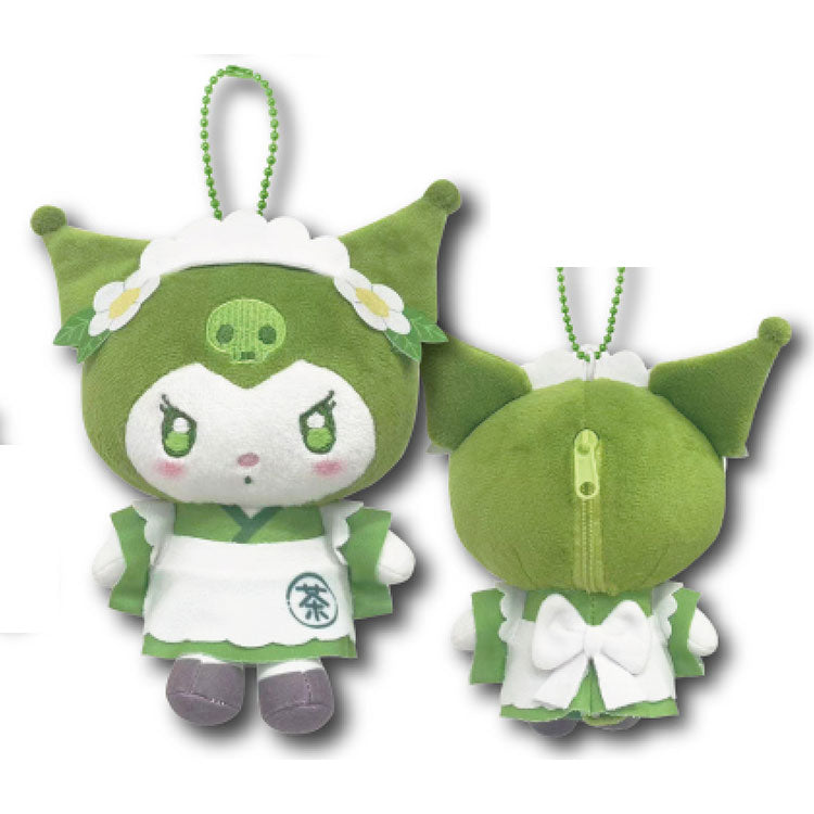 日本SANRIO三丽鸥万圣节吉祥物 绿色抹茶收纳包 高15cm