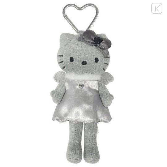 日本 SANRIO 三丽鸥 NIC 黑灰系列长腿 kitty挂件 爱心扣