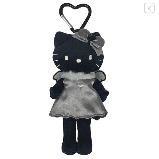 日本 SANRIO 三丽鸥 NIC 黑灰系列长腿 kitty挂件 爱心扣