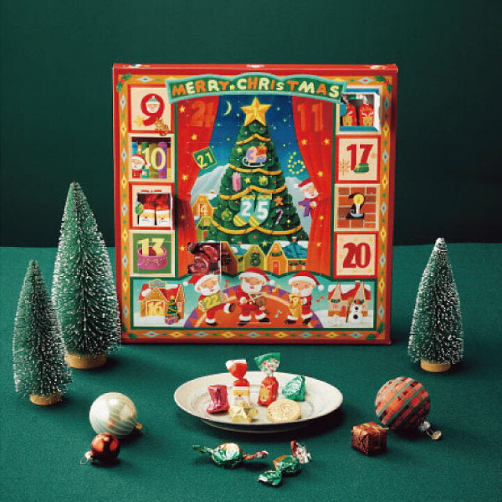 日本 Morozoff 圣诞节倒计时挂历盲盒巧克力 50粒装（赏味期限05/08/26Y）