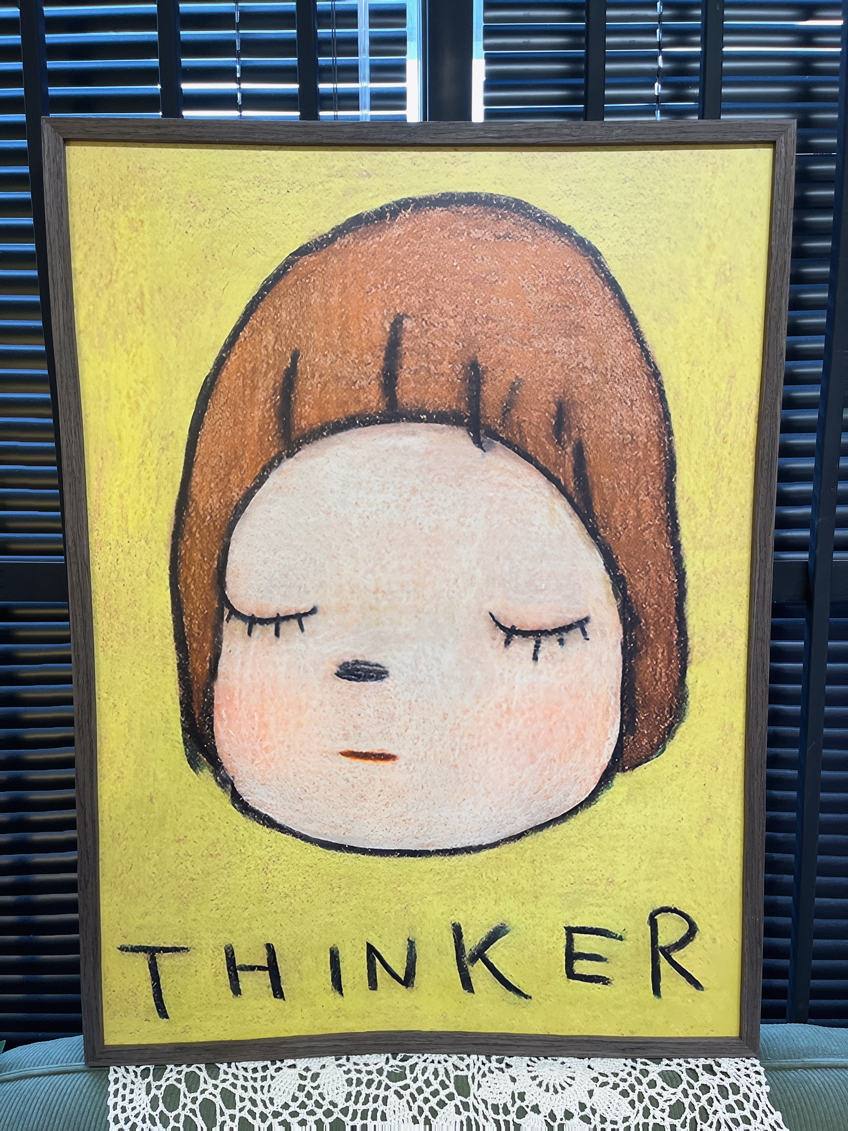 Artwork  日本艺术家奈良美智人物装饰画 尺寸59.5*79.5cm