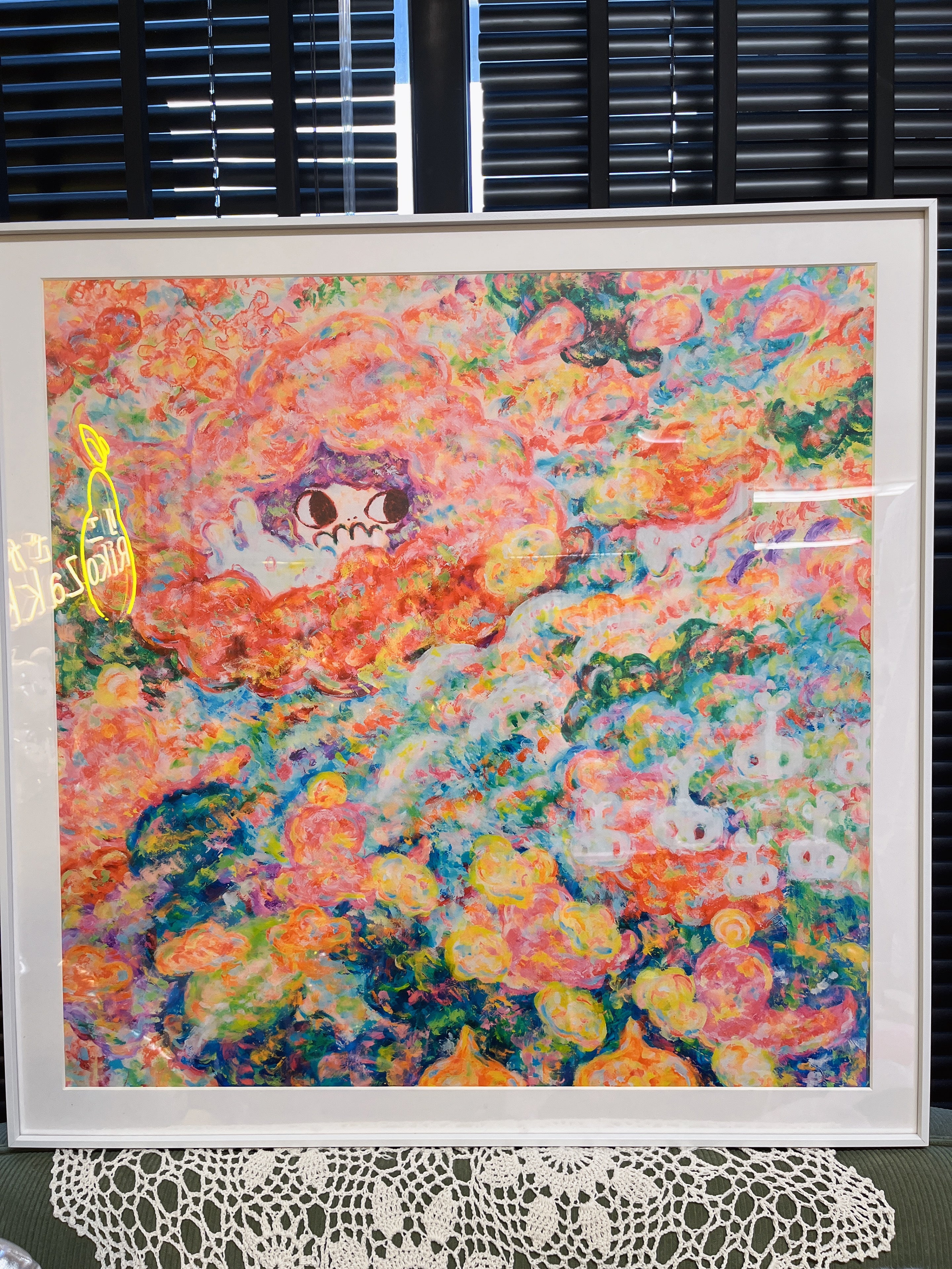 Artwork  六角彩子紫发女孩多巴胺潮流艺术装饰画 尺寸70*70cm