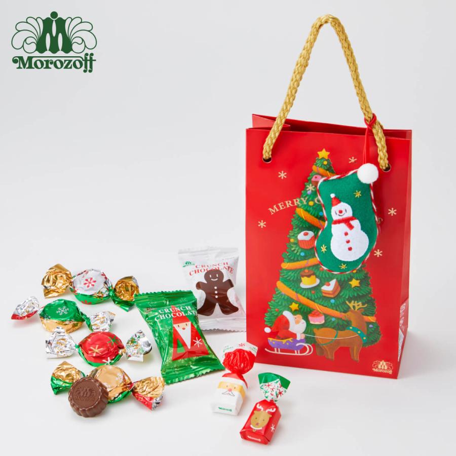 日本 Morozoff 圣诞节 圣诞袜挂件巧克力礼盒 9粒装