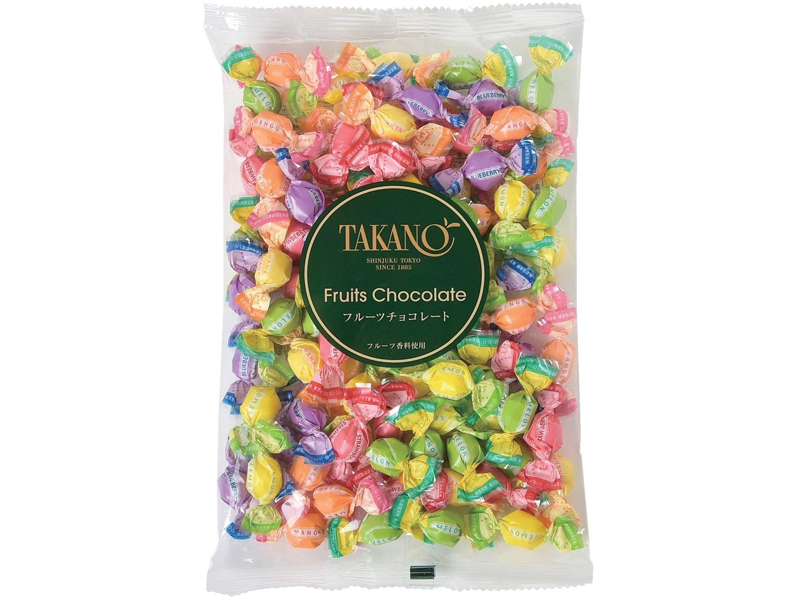 日本 Takano新宿高野 5种水果巧克力糖 袋装 新年糖果 145g（赏味期限03/06/26y）