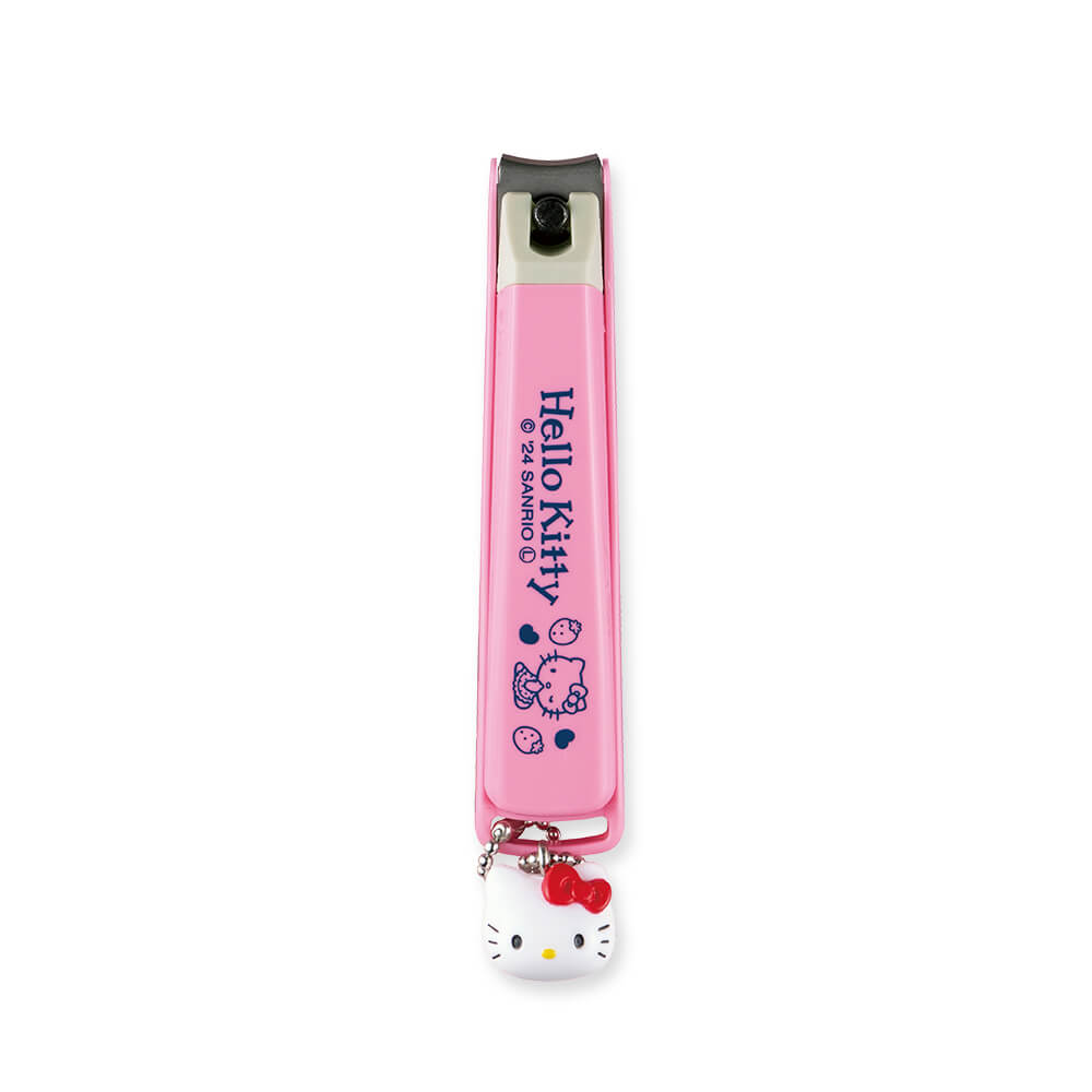 日本贝印 三丽鸥 hello kitty联名限定款 可爱指甲剪带吊坠 粉色M号 防飞溅