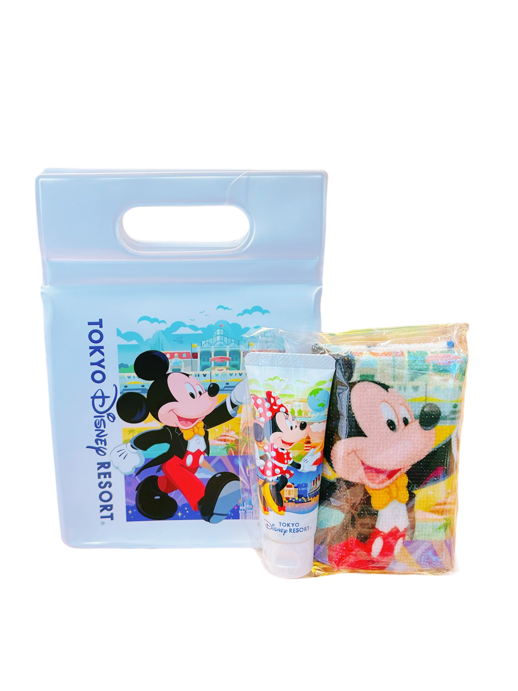 Tokyo Disney 东京迪斯尼  护手霜套装 内含（迪斯尼小提包+小毛巾+护手霜甘菊青柠香20g)适合12岁+