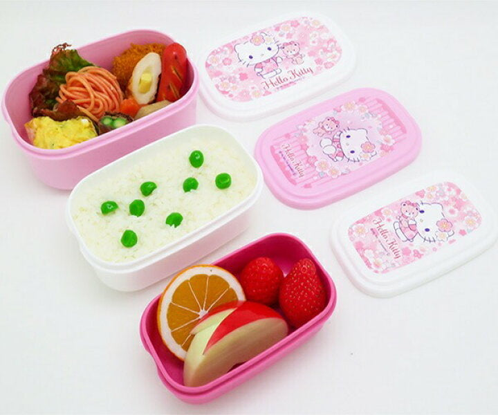 OSK X SANRIO Hello Kitty凯蒂猫 抗菌塑料密封保鲜盒三件套 480ml➕300ml➕180ml