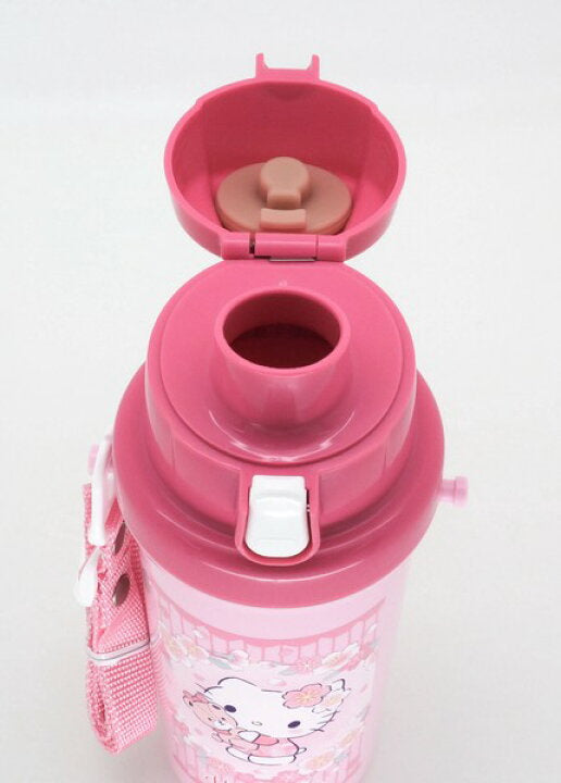 OSK X SANRIO Hello Kitty凯蒂猫 弹盖直饮式抗菌饮水杯 粉色配肩带 600ml