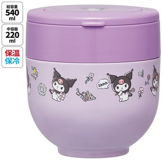 SKATER X SANRIO 库洛米抗菌真空双层保温便当盒 可折叠手柄 540ml