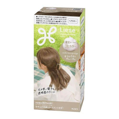 日本KAO花王 LIESE 全新升级 泡沫染发剂  115ml 奶茶灰色