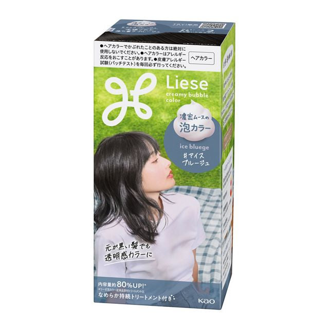日本KAO花王 LIESE 全新升级 泡沫染发剂  115ml 冰蓝褐色