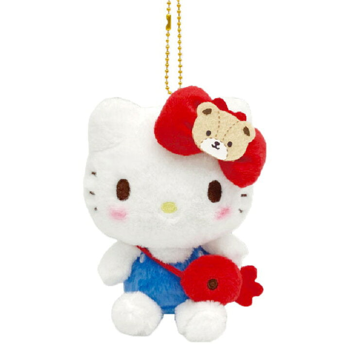 日本 SANRIO 三丽鸥 自嘲熊合作款 HELLO KITTY 凯蒂猫挂件 治愈毛绒手感