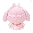 日本 SANRIO 三丽鸥 好朋友睡衣眼罩系列玩偶 美乐蒂MELODY  尺寸：24×12×23cm