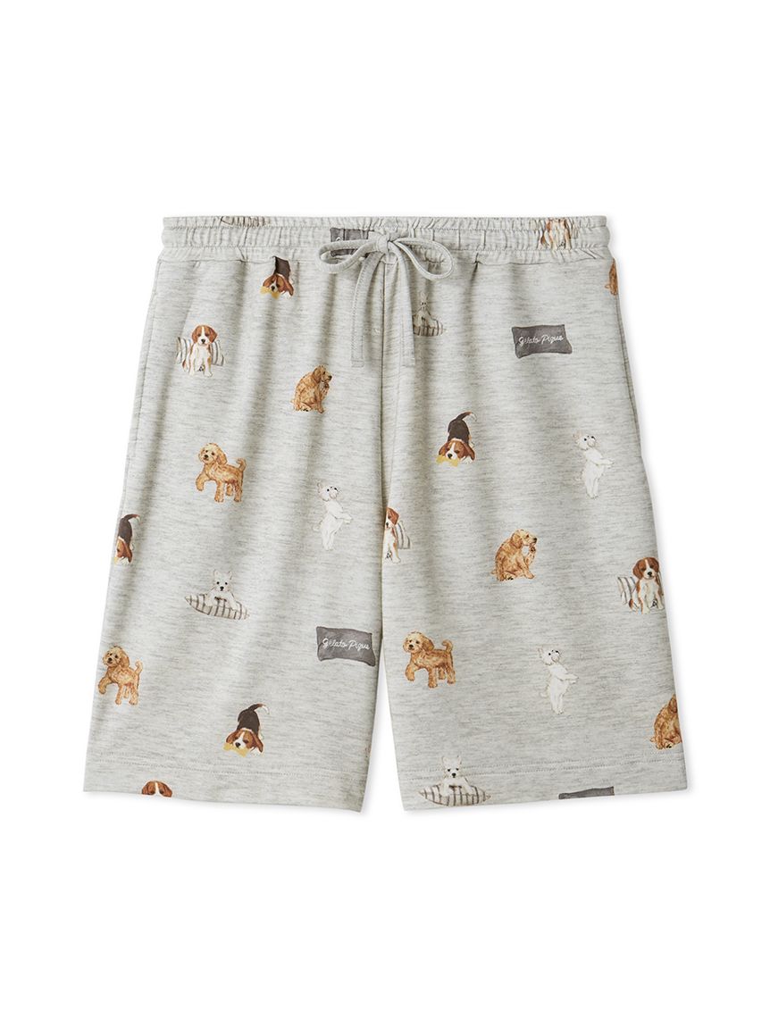 日本 gelato pique  26春夏新品 顽皮小狗系列家居服 长袖短裤套装 男女同款 SIZE：S-M