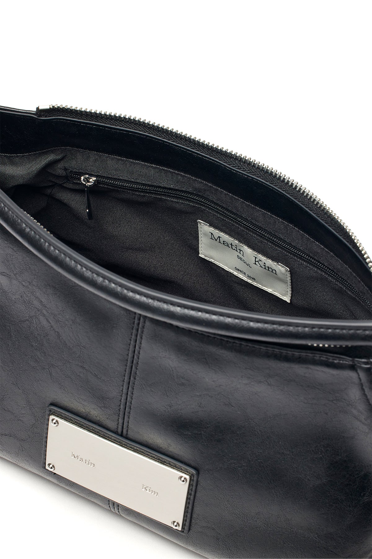 韩国 MARTIN KIM 韩国潮牌 双侧拉链机车包 合成皮革 可背可提