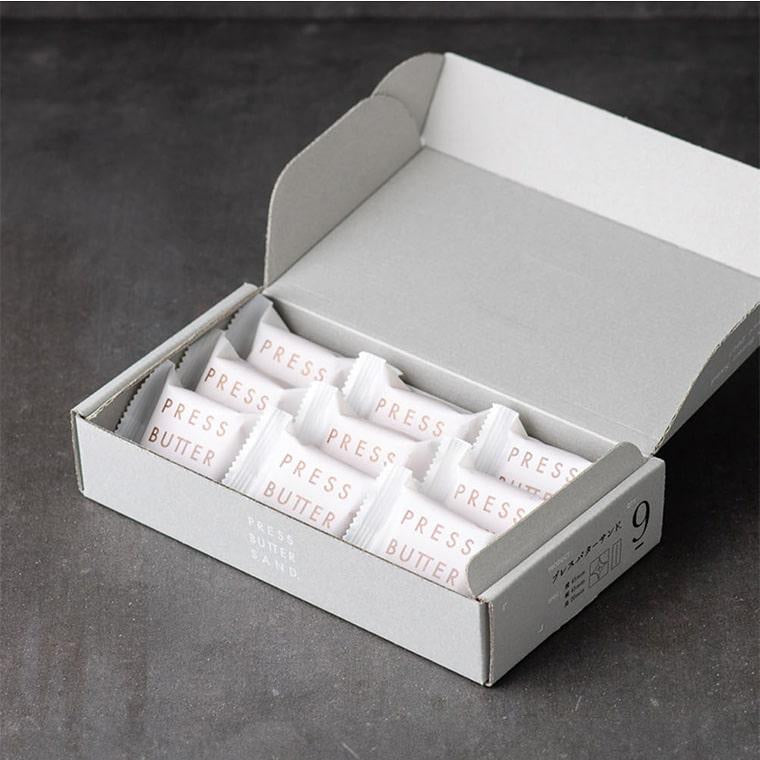 日本press butter sand 奶油夹心蛋糕 灰色原味 黄油三明治饼干 9枚入（赏味期限：03/23/26y）