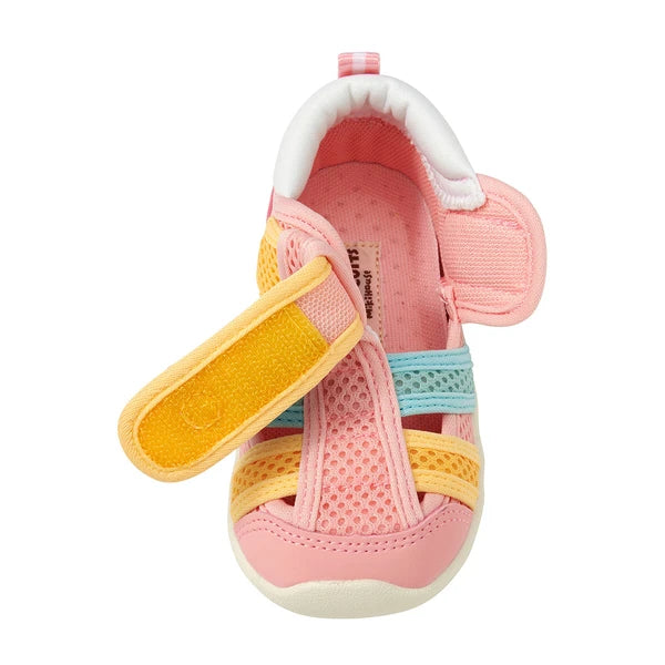 日本MIKIHOUSE 小童儿童凉鞋运动鞋 透气网状 吸汗凉爽舒适 粉色拼色（默认无盒，有需要联系客服）（副本）