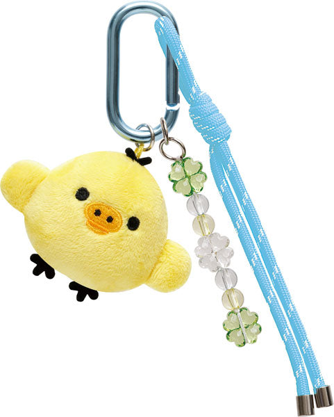 日本三丽鸥 x 轻松熊 四叶草毛绒公仔玩偶 玩偶挂扣系列 小黄鸡挂扣