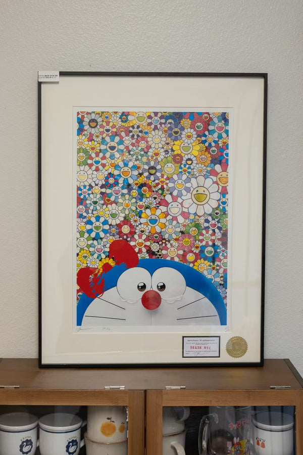 日本 村上隆版画 装饰画 挂画  Death NYC哆啦A梦 尺寸44.3*57.4cm
