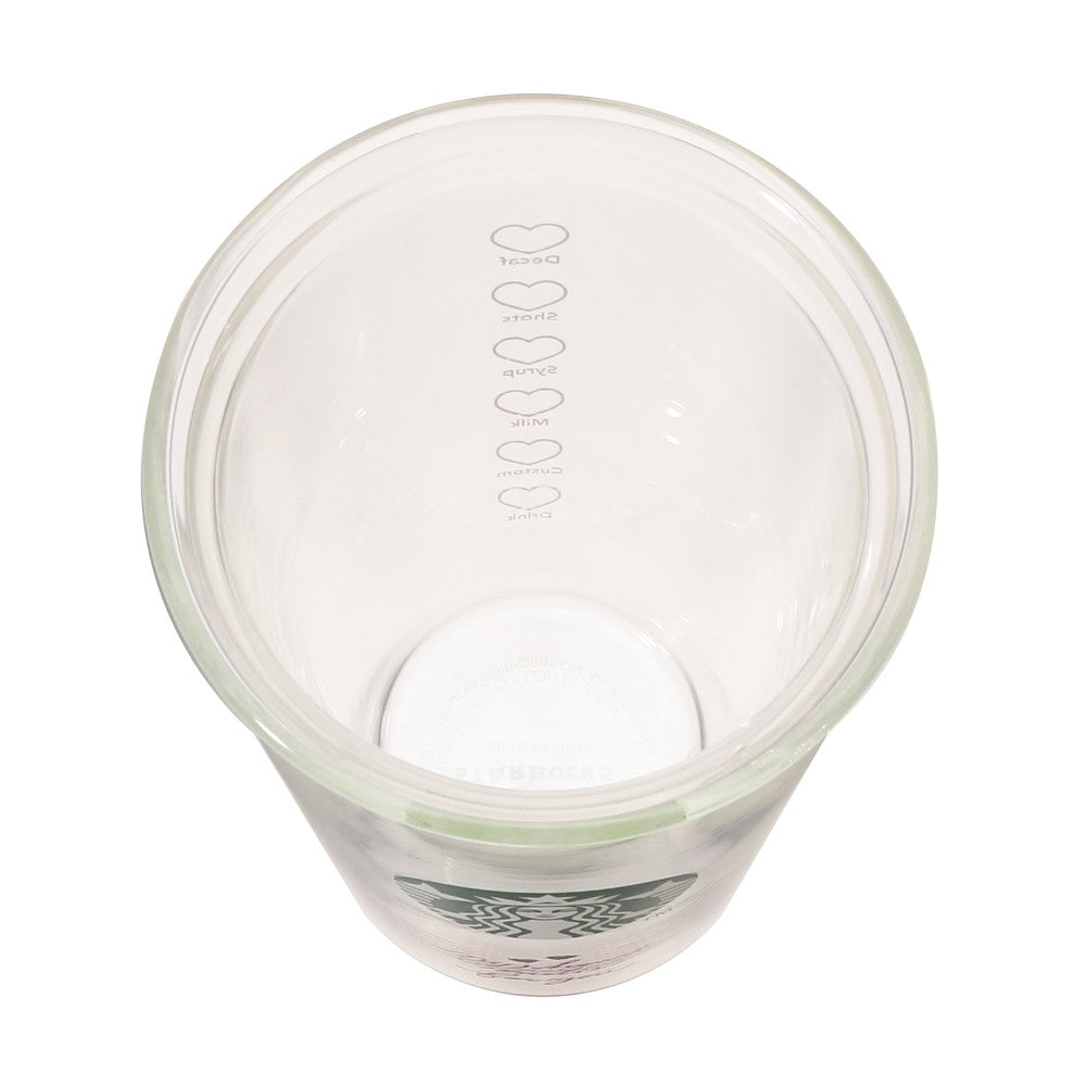 日本星巴克 2026情人节限定 双层耐热透明玻璃杯 355ml