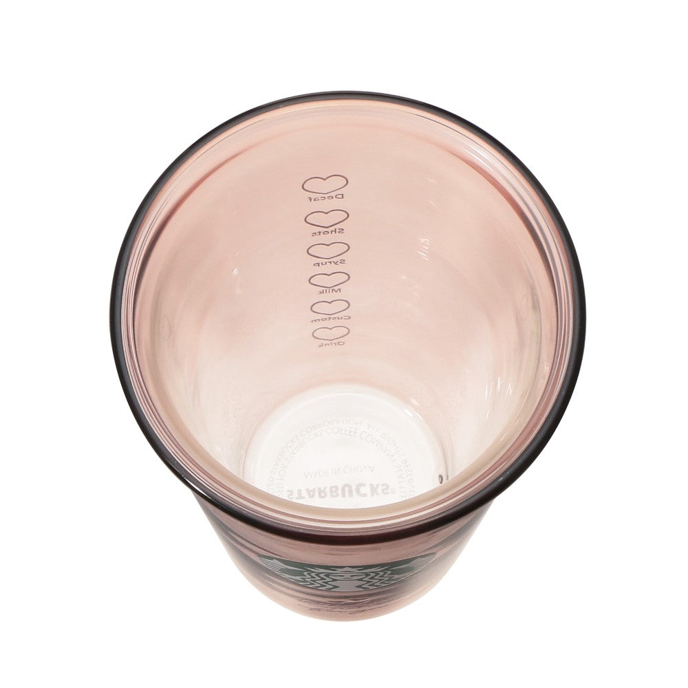 日本星巴克 2026情人节限定 ‬双层耐热‮茶奶‬玻璃杯礼盒装 355ml