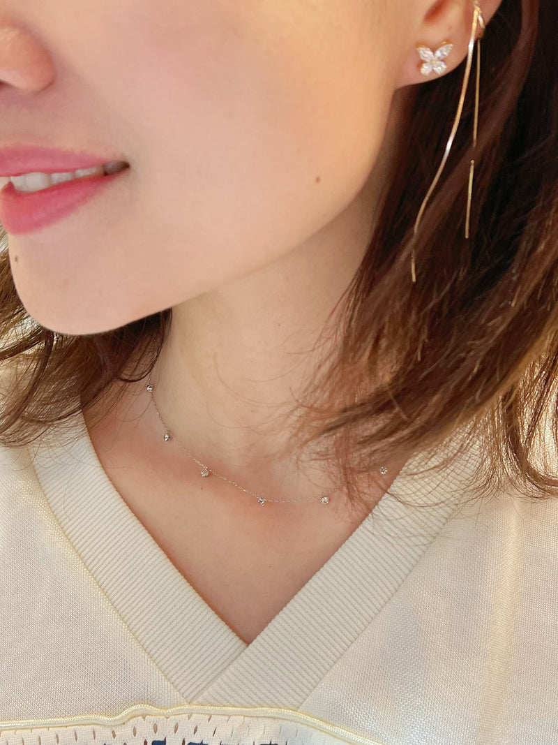 #RZ822，钻石项链满天星款 0.5ct  长45cm 抽拉扣