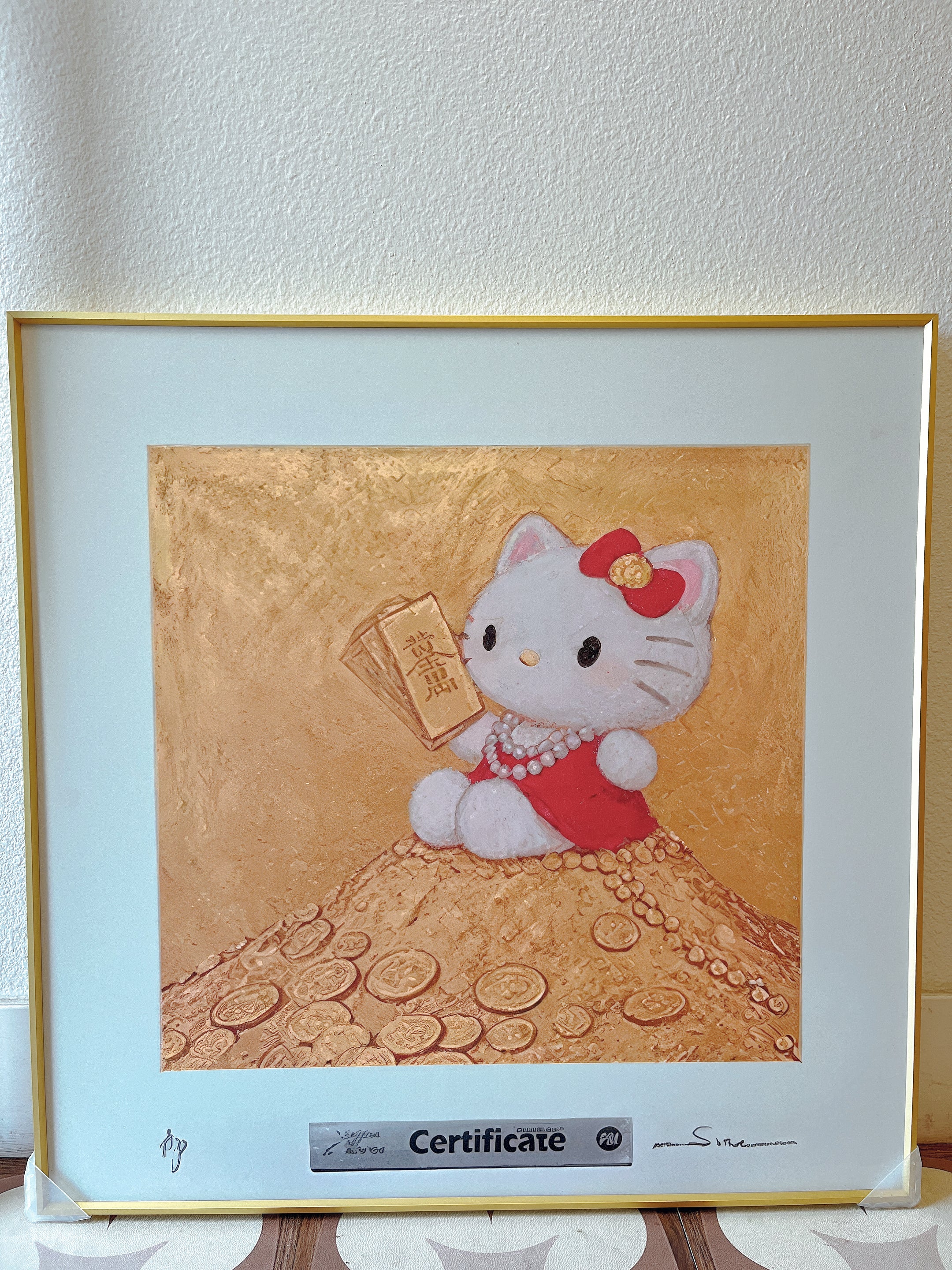 Artwork  【有钱画】Hello Kitty 金山银山 尺寸 60*60cm