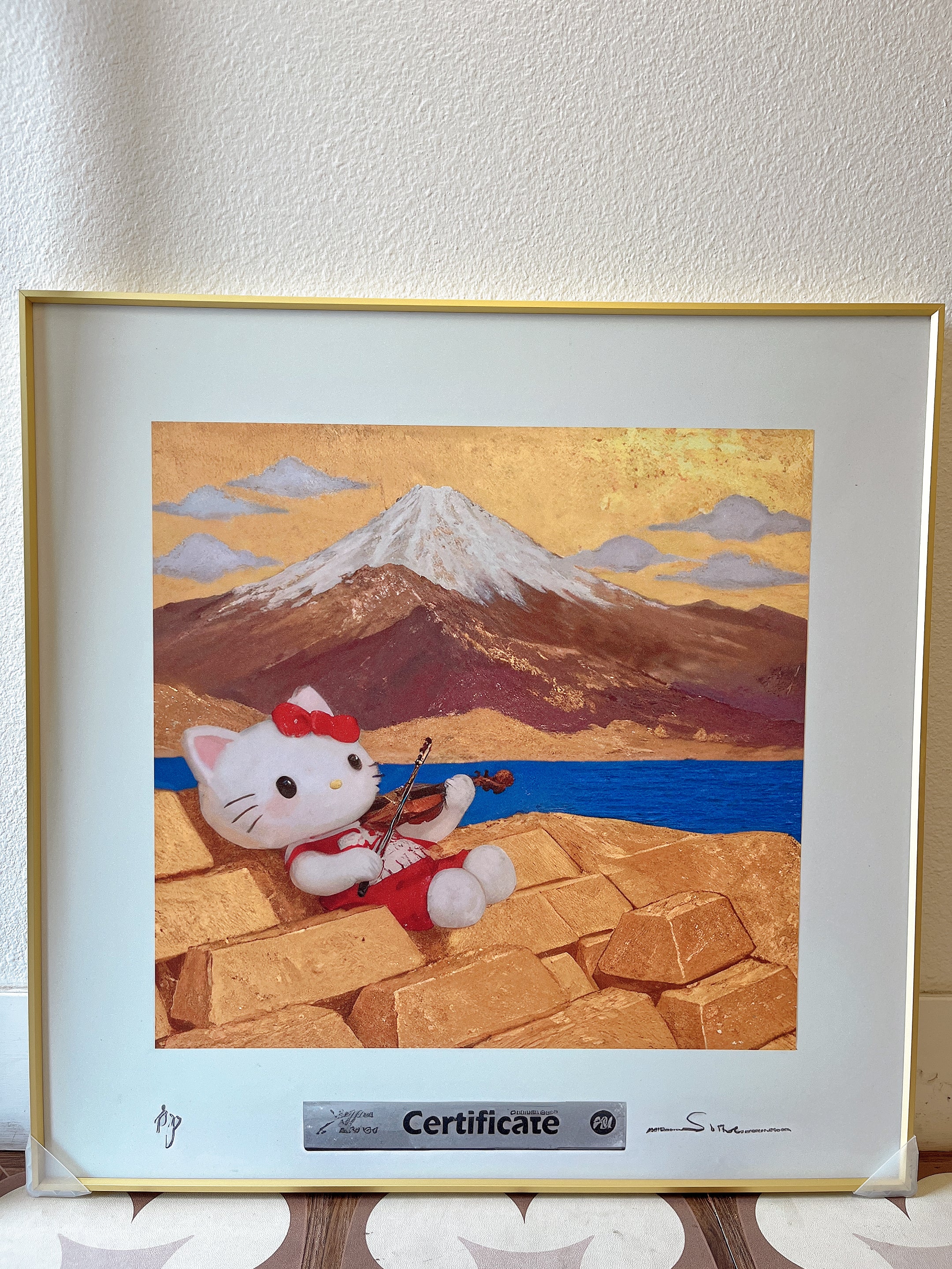 Artwork  【有钱画】Hello Kitty 日照金山 尺寸 60*60cm