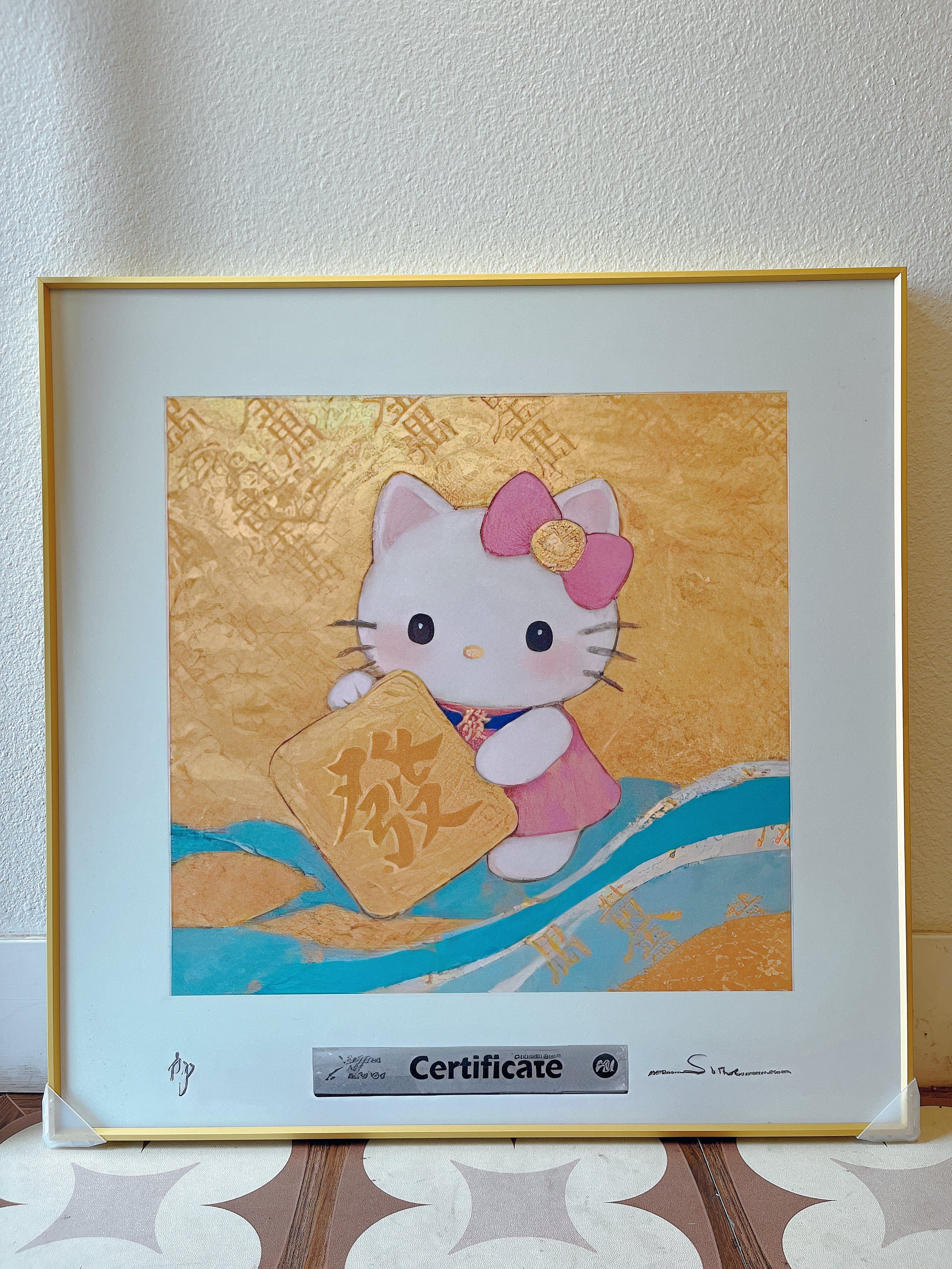 Artwork  【有钱画】Hello Kitty 一定发一定赢 尺寸 60*60cm