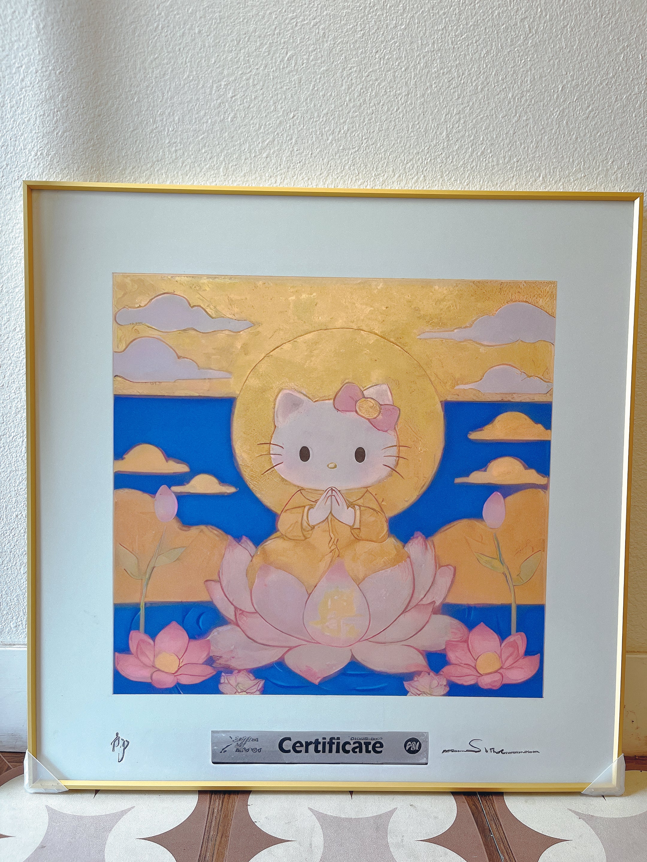 Artwork  【有钱画】Hello Kitty 好运莲莲 尺寸 60*60cm