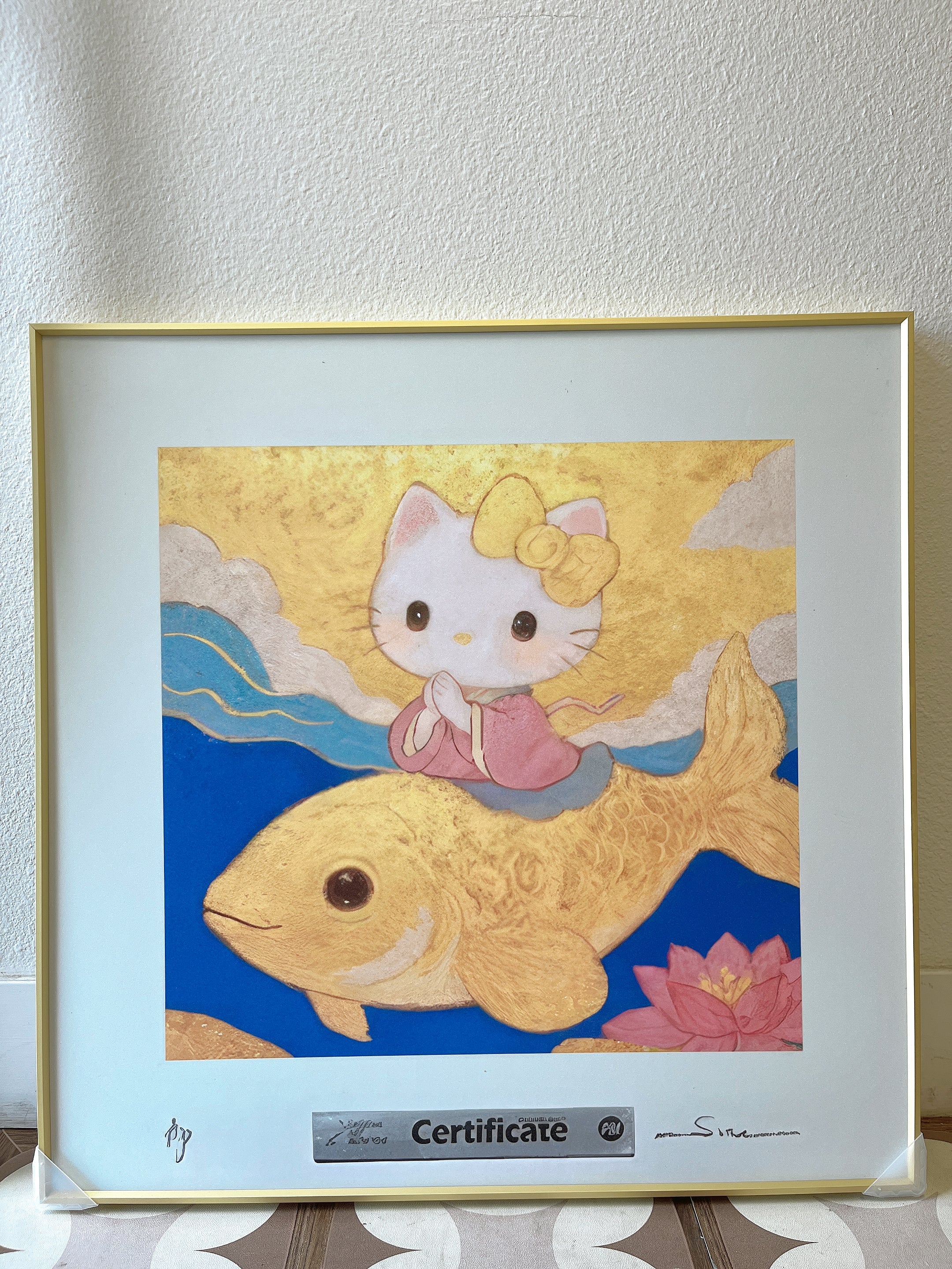 Artwork  【有钱画】Hello Kitty 锦鲤附体 尺寸 60*60cm