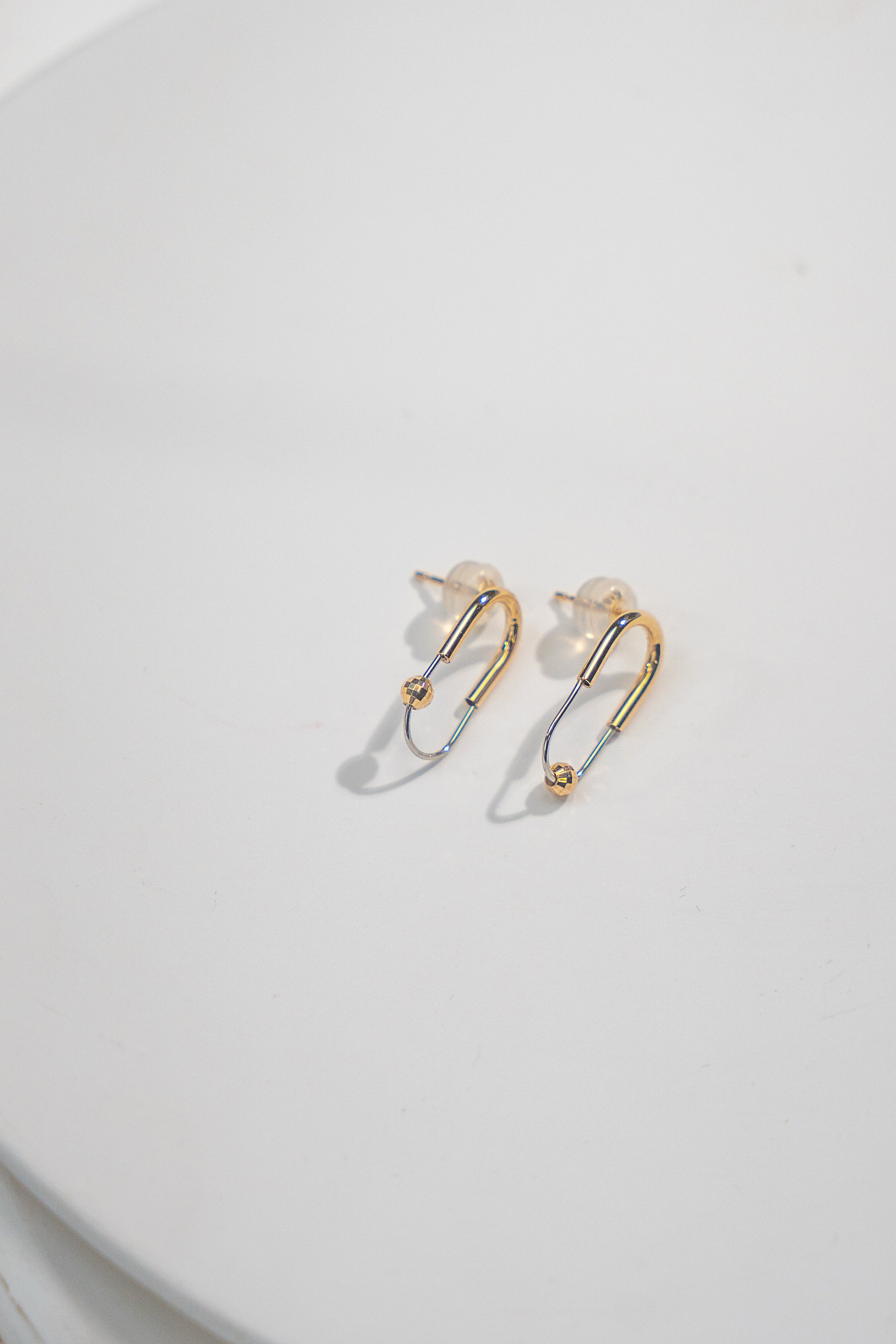 Paper clip Stud Earrings
