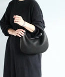 日本 Aeta 日本新晋小众设计师品牌 手拎月牙包 鹿皮 黑色