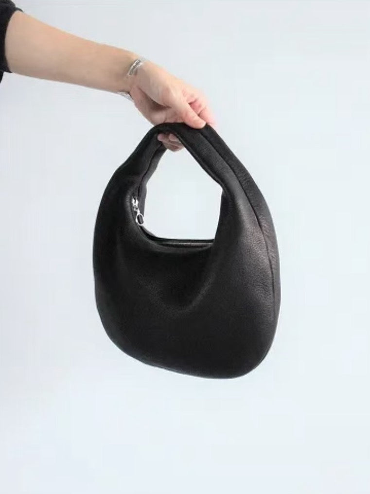 Designer Brand Aeta Deerskin Shoulder Bag 日本 Aeta 日本新晋小众设计师品牌 手拎月牙包 鹿皮 黑色
