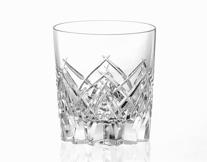 日本Yamada山田硝子 冠冕威士忌杯 /KAGAMI/江戶切子/木盒裝 白色水晶 751-2827