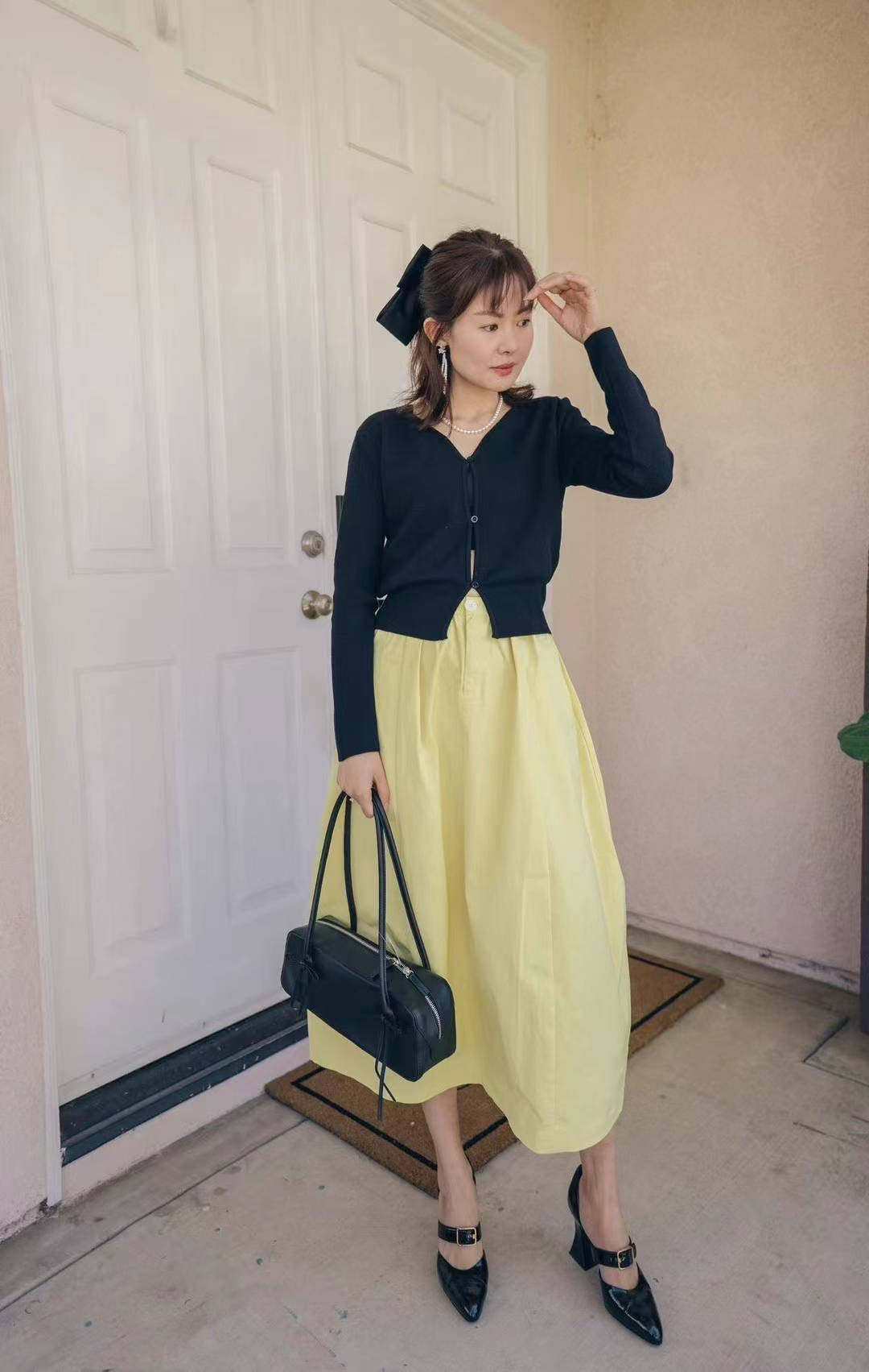 【Riko‘s Fashion accessories】黑色 大蝴蝶结 发夹