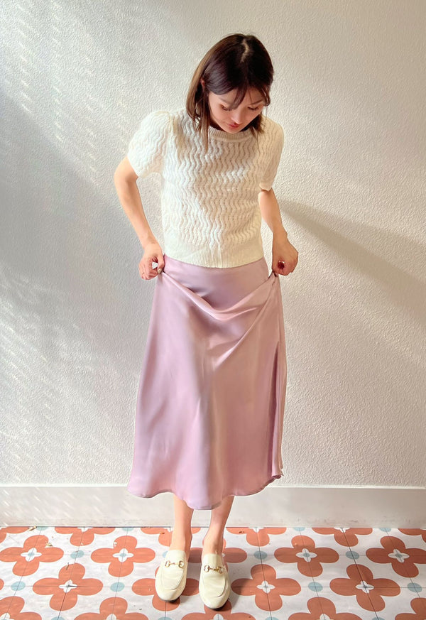 【Riko's collection】粉色丝绸质感半身鱼尾裙 均码（腰围是松紧的75cm以内可以穿）