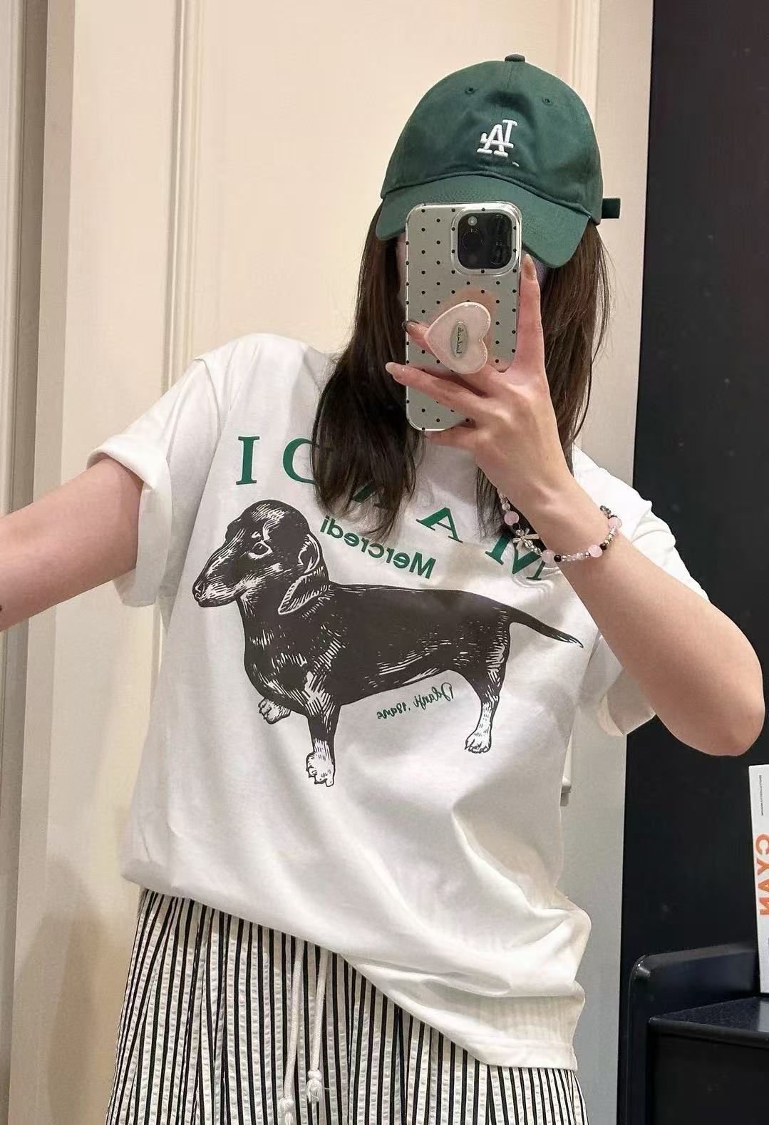 韩国 Mardi Mercredi 腊肠狗 短袖 均码