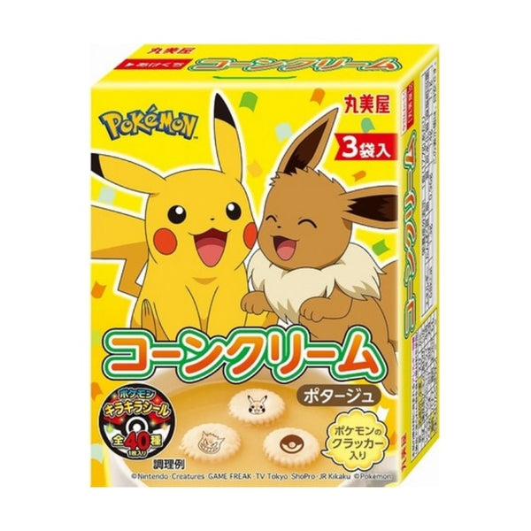 Marumiya丸美屋 x Pokémon 即冲玉米奶油浓汤（随机附赠1枚贴纸） 3袋入/53.1g(保质期2024.10.04）