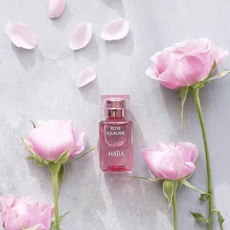 日本 HABA鲨烷精纯美容油 限定玫瑰香 15ml