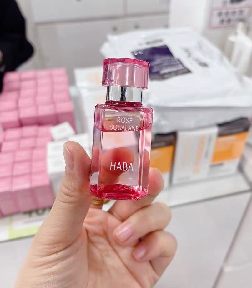 日本 HABA鲨烷精纯美容油 限定玫瑰香 15ml