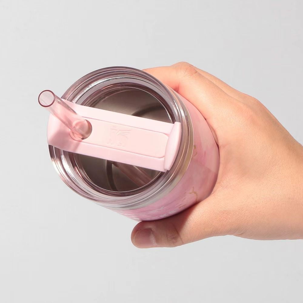 【Pre-order item】日本星巴克 2026樱花限定第一弹 STANLEY史‮利丹‬大理‮吸纹石‬管杯 414ml