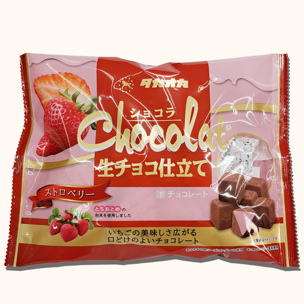 日本高岗Takaoka 草莓 可可脂生巧克力 140g（2024.11）