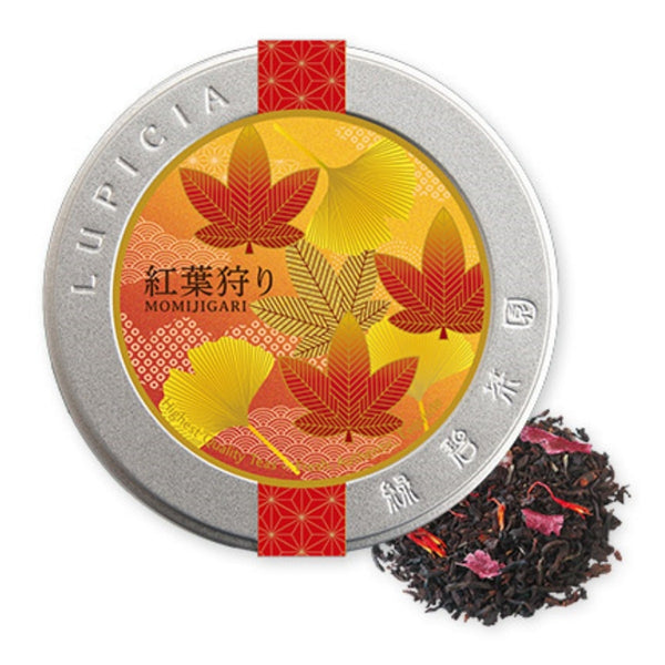 日本 Lupicia 狩季红叶限定包装 苹果杏香红茶 罐装50g（保质期:2025.08）